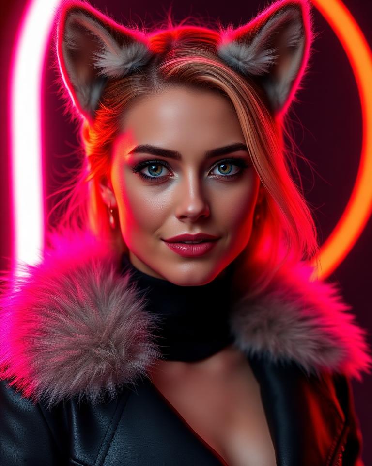 Faye AI furry model portrait on createaifurry